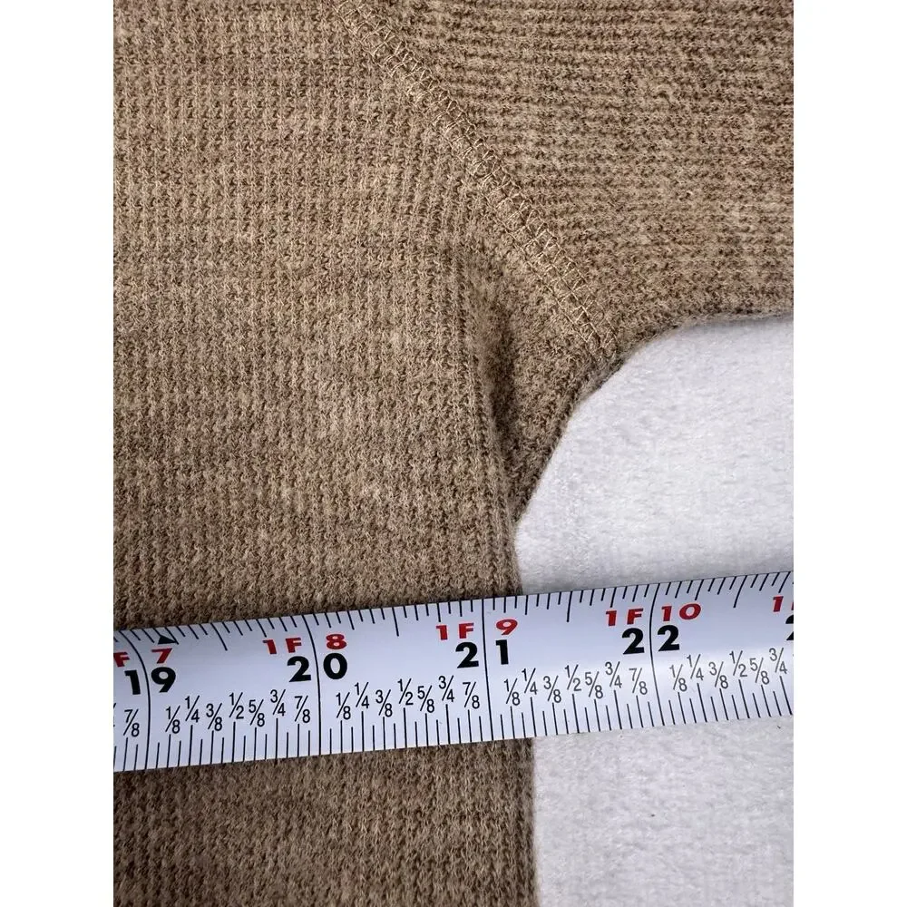 Banana Republic Quarter-Zip Sweater Men’s XL Tan Minimalist Cotton Blend